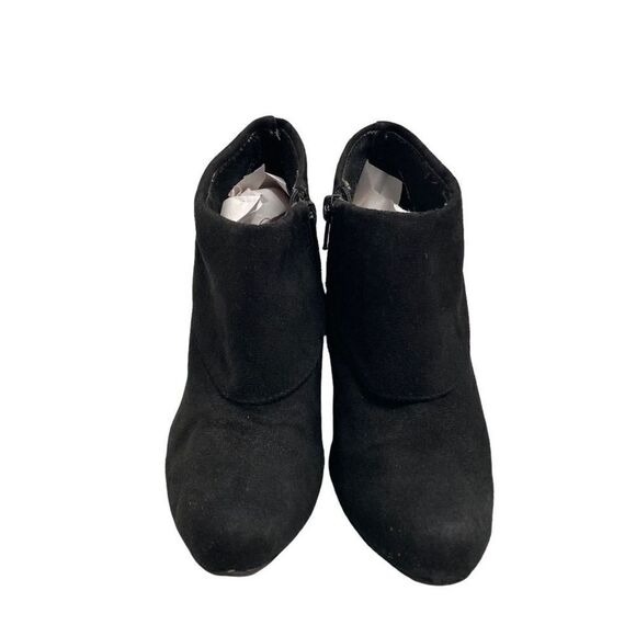 FIONI Faux Suede Ankle Booties Size 6 Black - Picture 1 of 12